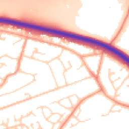 Daytime road noise heatmap for GU18 5TE