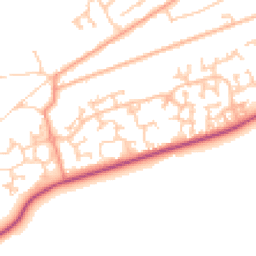 Daytime road noise heatmap for GU18 5YY