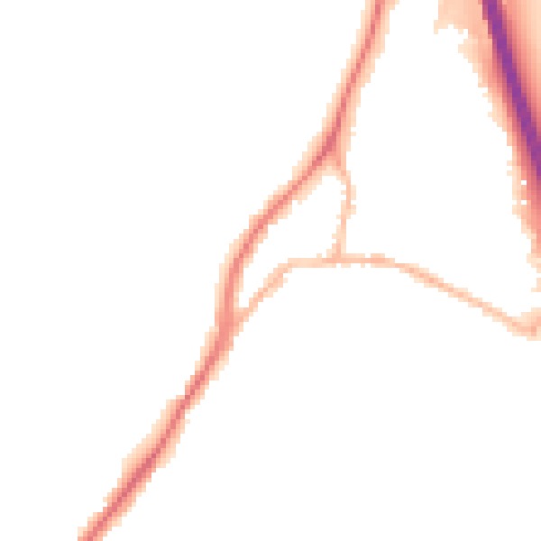 Night-time road noise heatmap for GU19 5AF