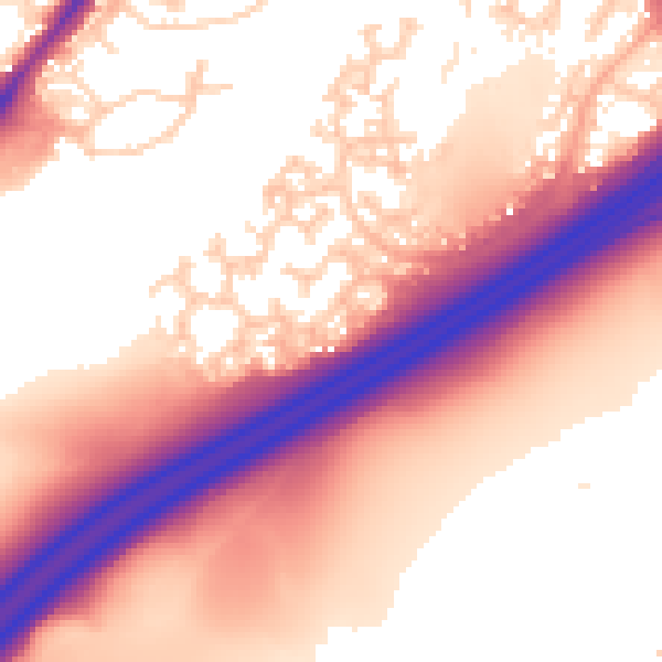 Daytime road noise heatmap for GU19 5QL