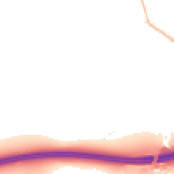 Night-time road noise heatmap for GU20 6BW