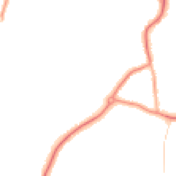 Night-time road noise heatmap for GU22 0AD