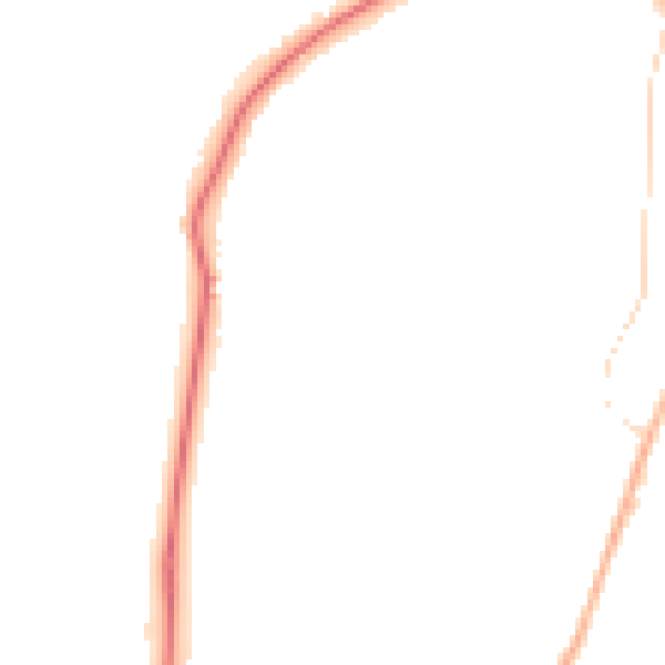 Night-time road noise heatmap for GU22 0BY