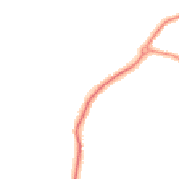 Night-time road noise heatmap for GU22 0DQ