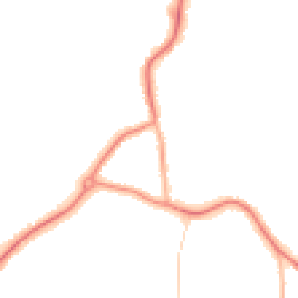 Night-time road noise heatmap for GU22 7SJ