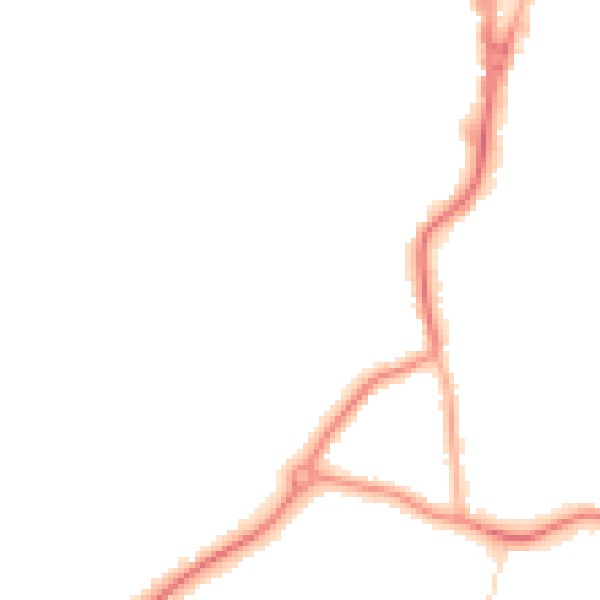 Night-time road noise heatmap for GU22 7TH