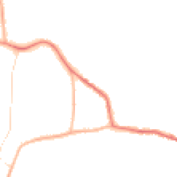 Night-time road noise heatmap for GU22 9EA