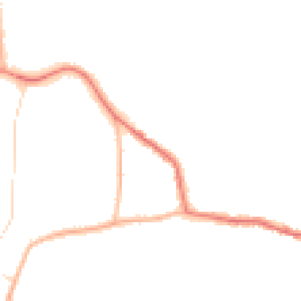 Night-time road noise heatmap for GU22 9EB
