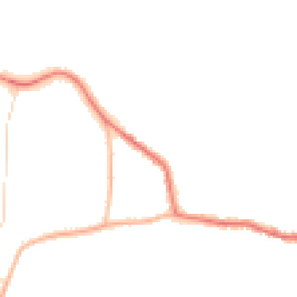 Night-time road noise heatmap for GU22 9EE