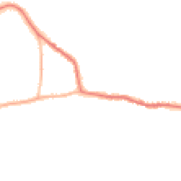 Night-time road noise heatmap for GU22 9EN
