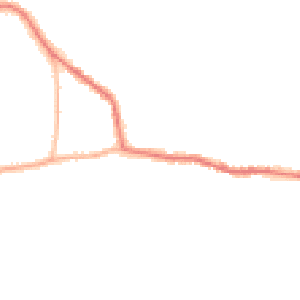 Night-time road noise heatmap for GU22 9ES