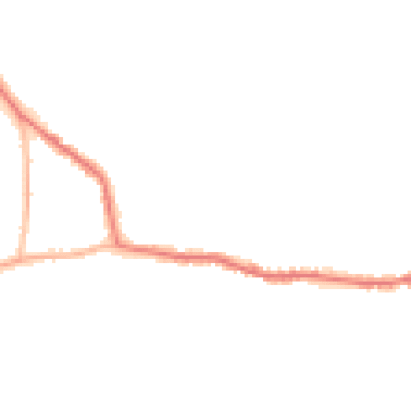 Night-time road noise heatmap for GU22 9EU