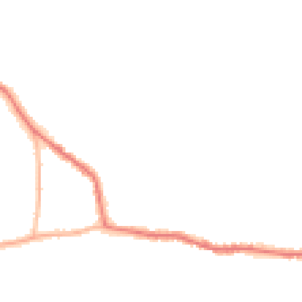 Night-time road noise heatmap for GU22 9GA