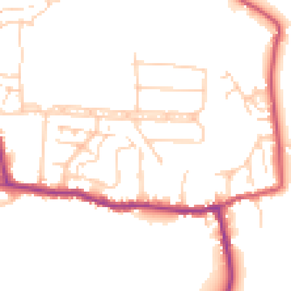 Daytime road noise heatmap for GU22 9HL