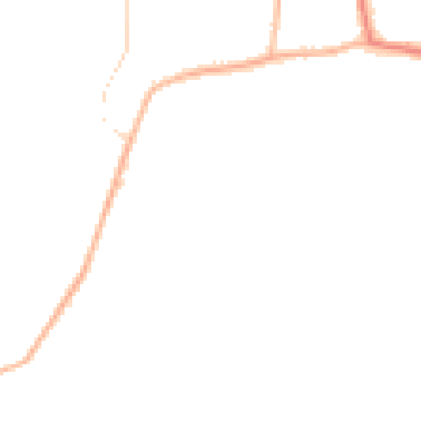 Night-time road noise heatmap for GU22 9NP