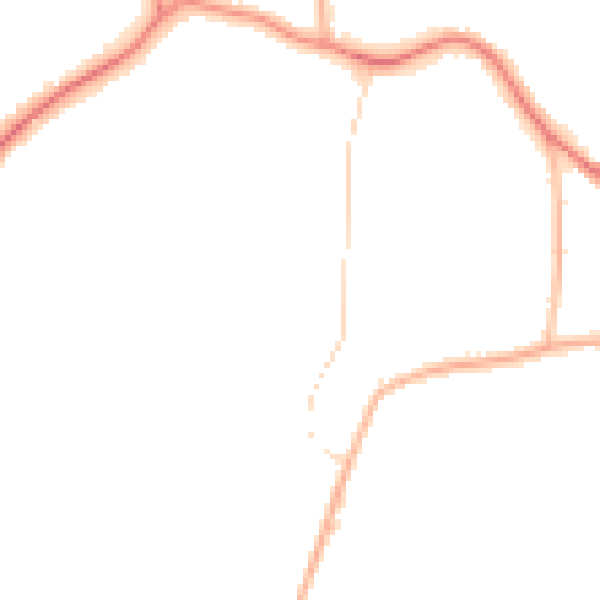 Night-time road noise heatmap for GU22 9PL