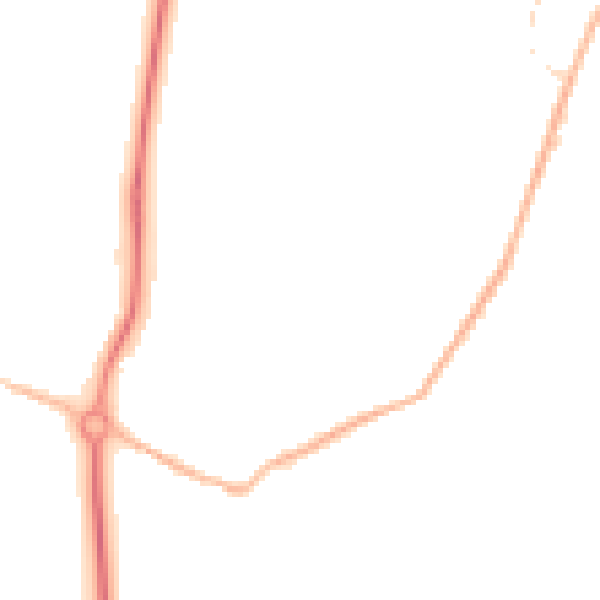 Night-time road noise heatmap for GU22 9QN