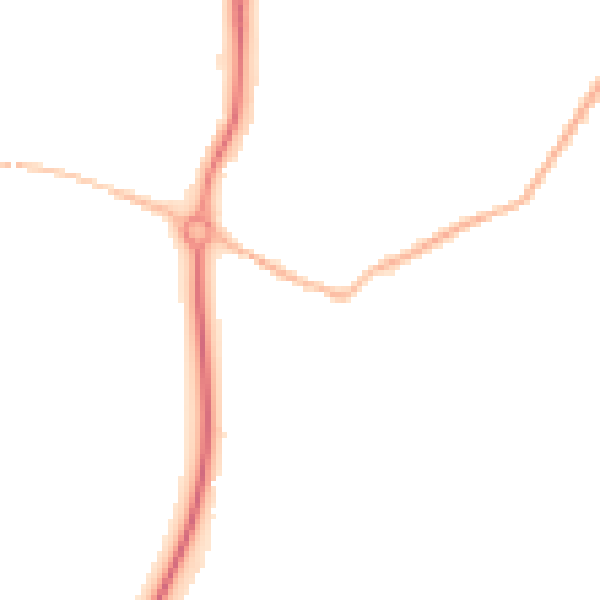 Night-time road noise heatmap for GU22 9QX