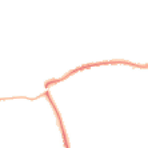 Night-time road noise heatmap for GU24 0AD