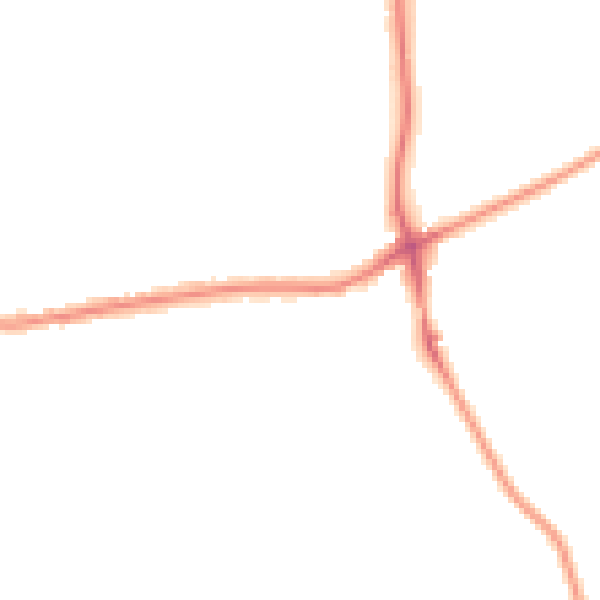 Night-time road noise heatmap for GU24 0ES