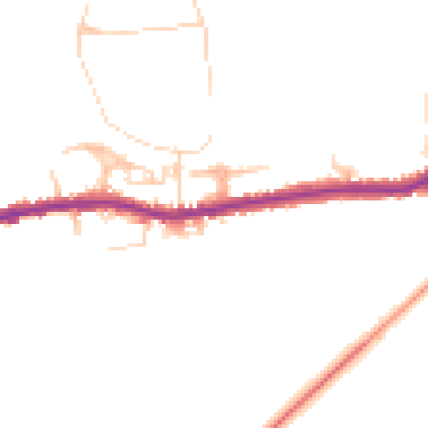 Daytime road noise heatmap for GU24 0EU
