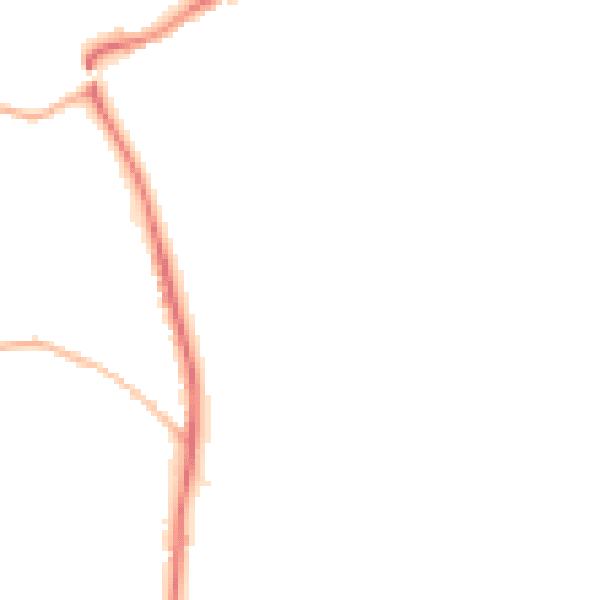 Night-time road noise heatmap for GU24 0JD