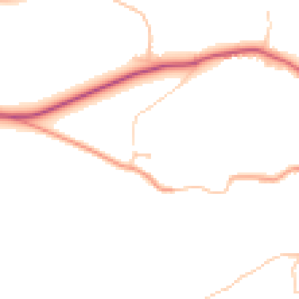 Daytime road noise heatmap for GU24 0JG