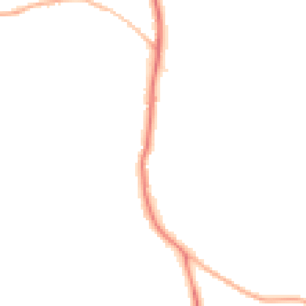 Night-time road noise heatmap for GU24 0LP