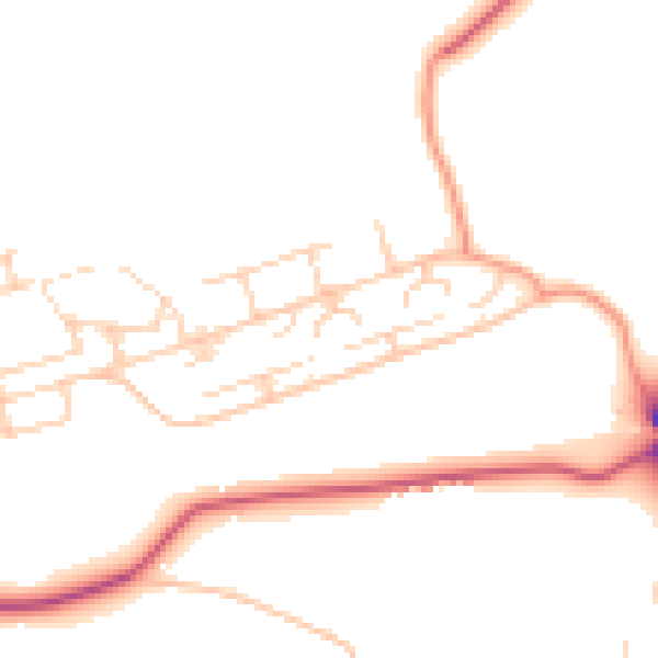 Daytime road noise heatmap for GU24 0PH
