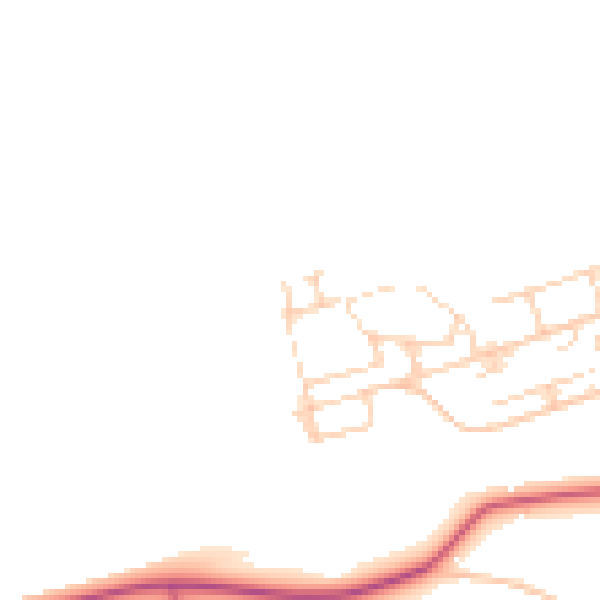 Daytime road noise heatmap for GU24 0QN