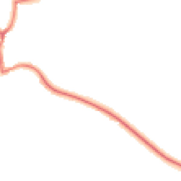 Night-time road noise heatmap for GU24 8BG