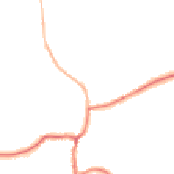 Night-time road noise heatmap for GU24 8NG