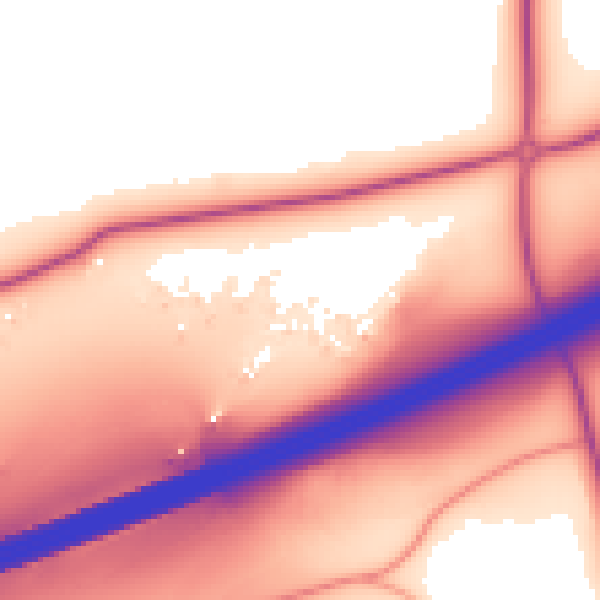 Daytime road noise heatmap for GU24 8TJ
