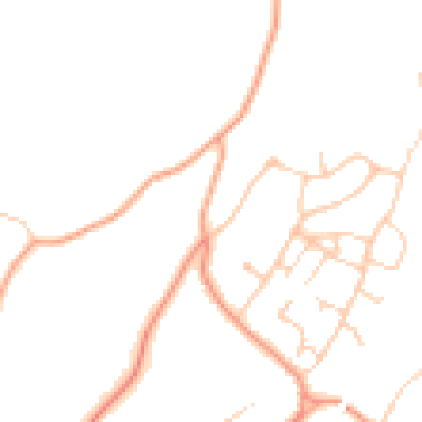 Daytime road noise heatmap for GU27 1AP