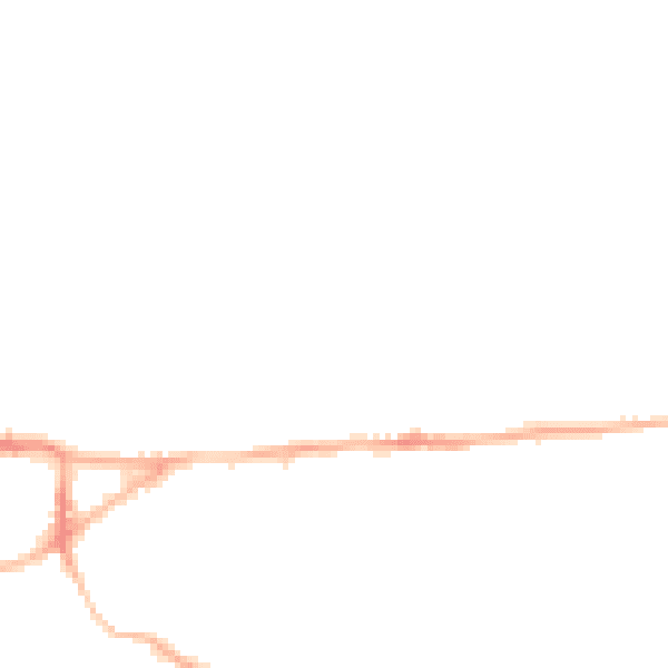Night-time road noise heatmap for GU27 1DE