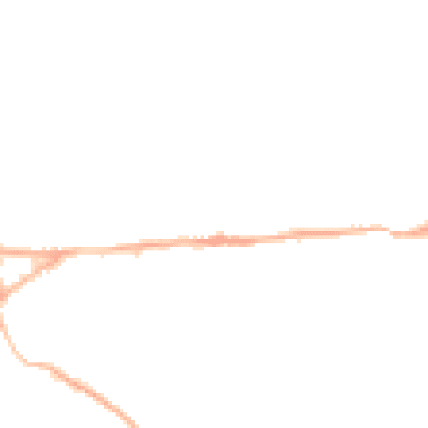 Night-time road noise heatmap for GU27 1DF