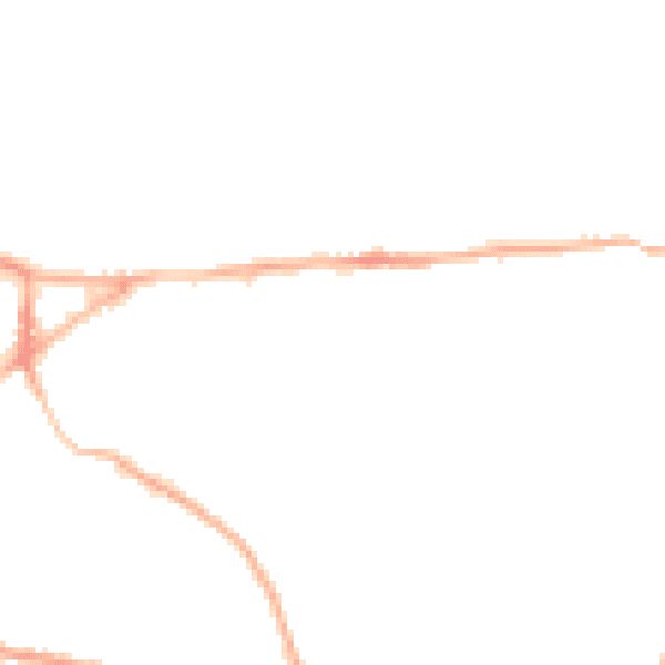 Night-time road noise heatmap for GU27 1DH