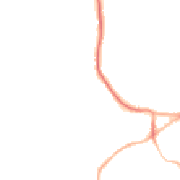 Night-time road noise heatmap for GU27 1PU
