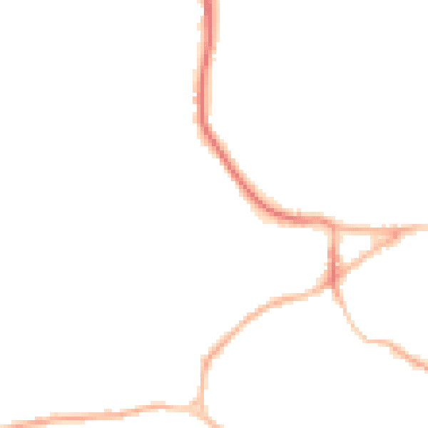 Night-time road noise heatmap for GU27 1RE