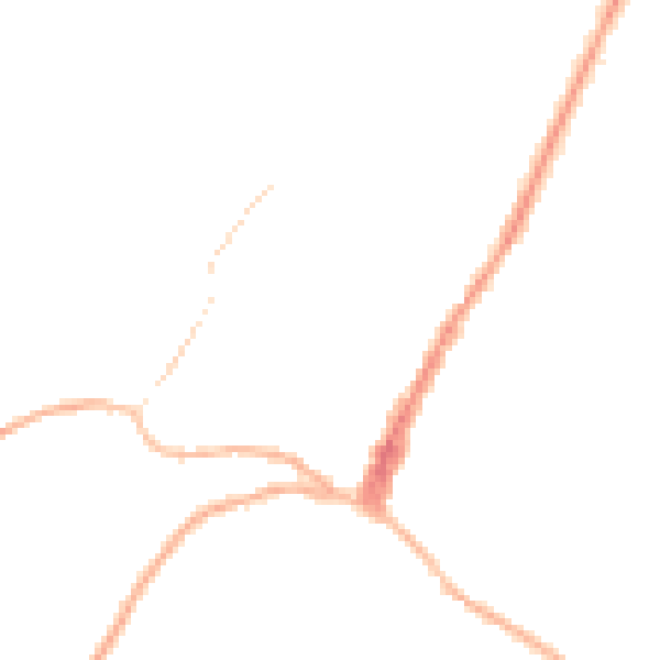 Night-time road noise heatmap for GU27 2AT