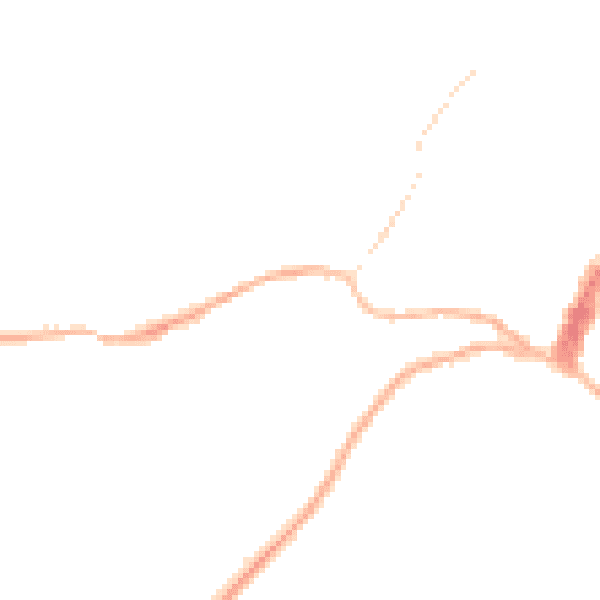 Night-time road noise heatmap for GU27 2BA