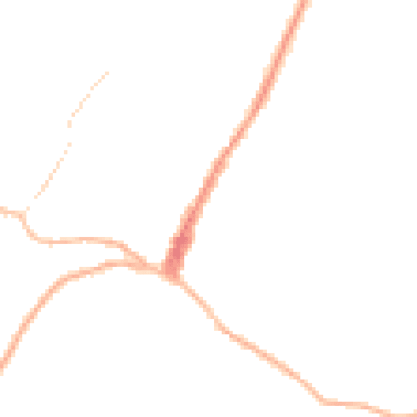 Night-time road noise heatmap for GU27 2LA
