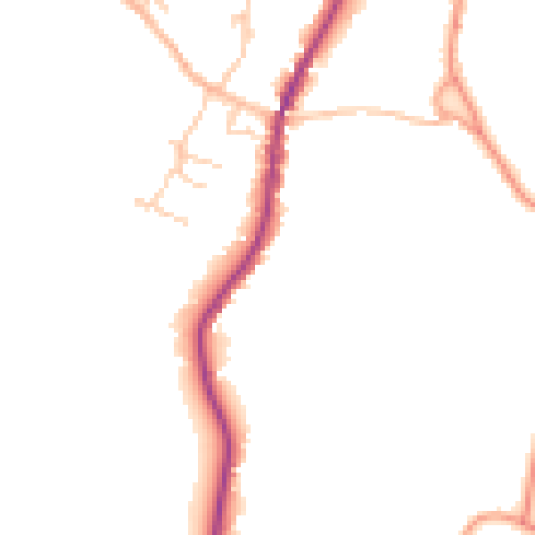Daytime road noise heatmap for GU27 3DT