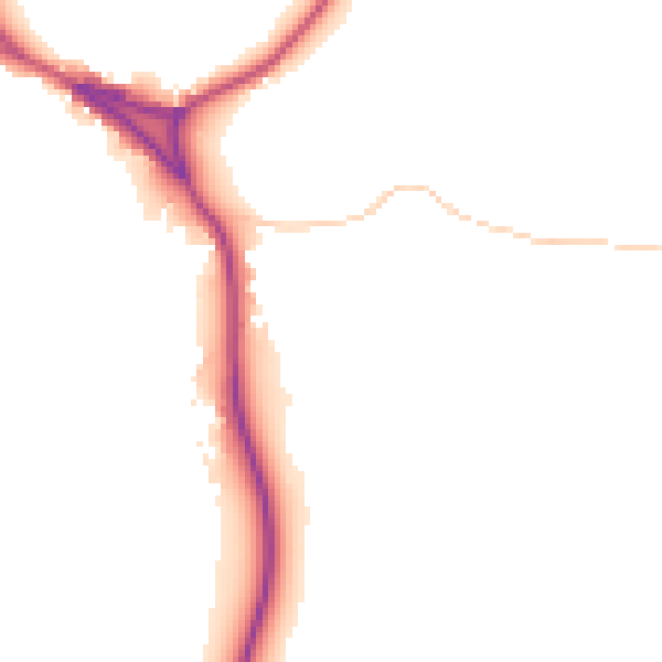 Daytime road noise heatmap for GU27 3LE