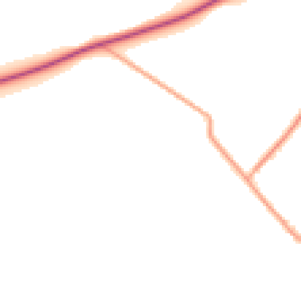 Daytime road noise heatmap for GU27 3NF
