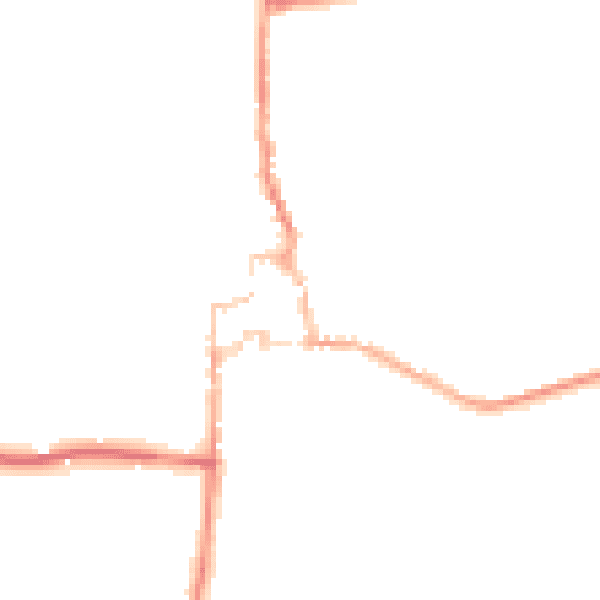 Night-time road noise heatmap for GU28 0AB