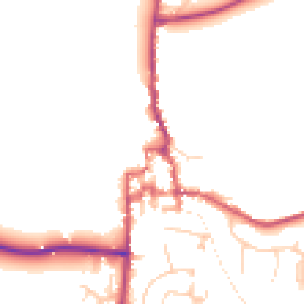 Daytime road noise heatmap for GU28 0AD