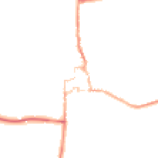 Night-time road noise heatmap for GU28 0AG
