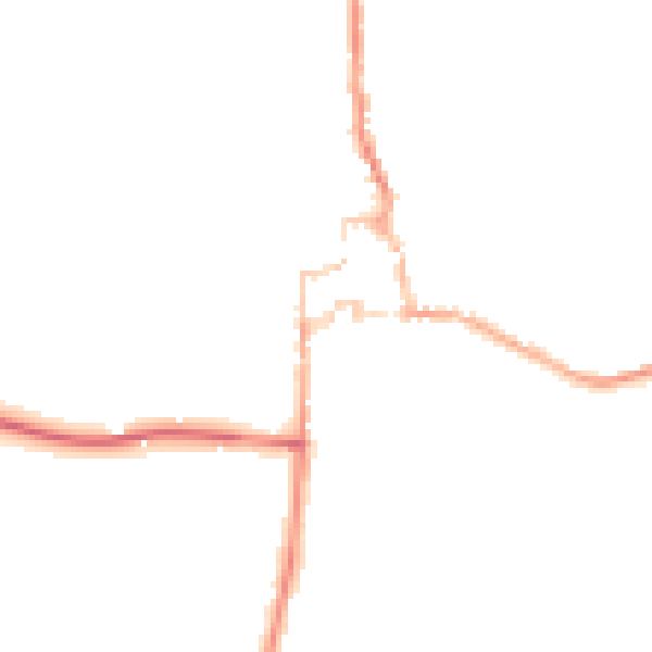 Night-time road noise heatmap for GU28 0AN