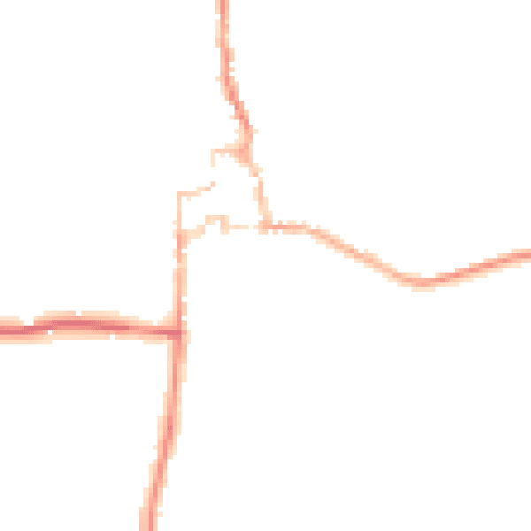 Night-time road noise heatmap for GU28 0AU